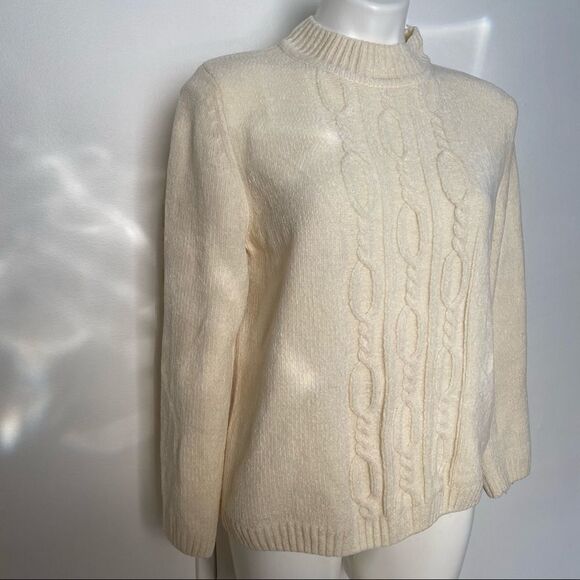 Alfred Dunner Mock Neck Cable Knit Sweater - Picture 4 of 10